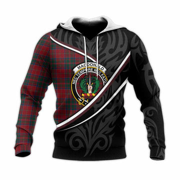 MacDonald (McDonald) of Glencoe Tartan Family Crest Knitted Hoodie Celtic Scottish Thistle Floral
