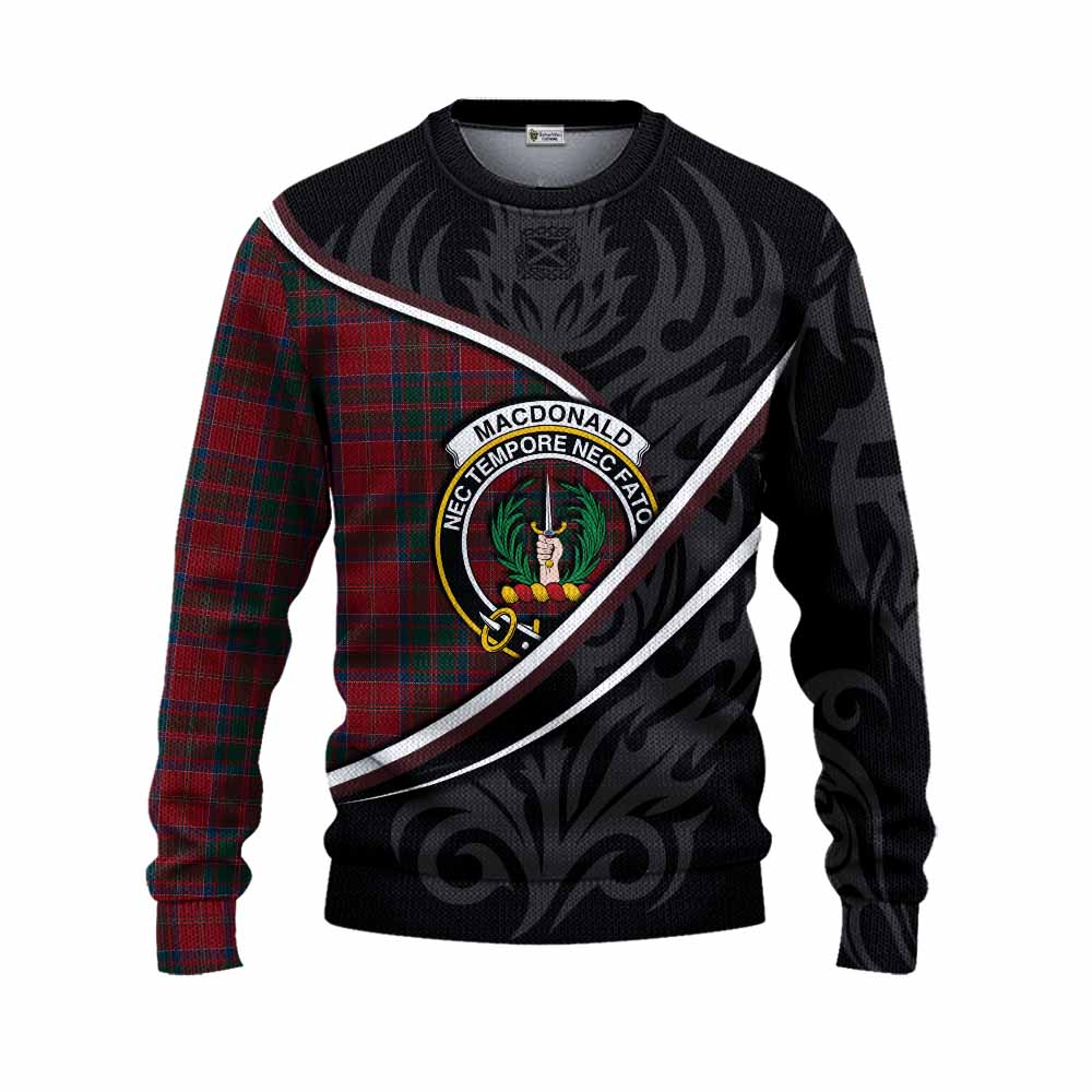 MacDonald (McDonald) of Glencoe Tartan Family Crest Knitted Sweater Celtic Scottish Thistle Floral - Tartan Vibes Clothing