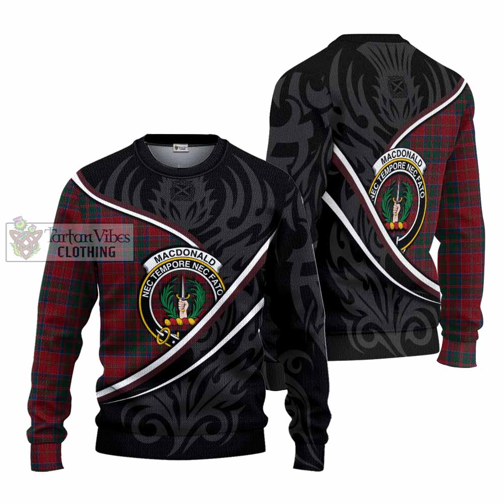 MacDonald (McDonald) of Glencoe Tartan Family Crest Knitted Sweater Celtic Scottish Thistle Floral - Tartan Vibes Clothing