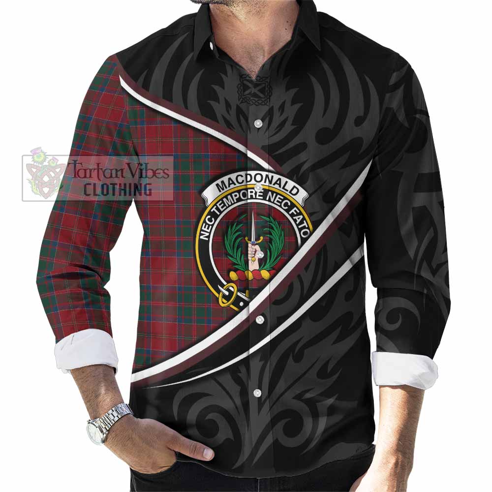 MacDonald (McDonald) of Glencoe Tartan Family Crest Long Sleeve Button Shirts Celtic Scottish Thistle Floral - Tartan Vibes Clothing