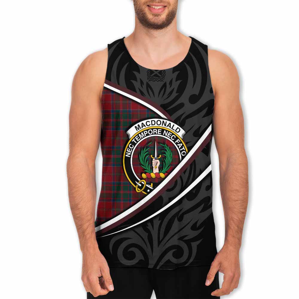 MacDonald (McDonald) of Glencoe Tartan Family Crest Men Tank Top Celtic Scottish Thistle Floral - Tartan Vibes Clothing