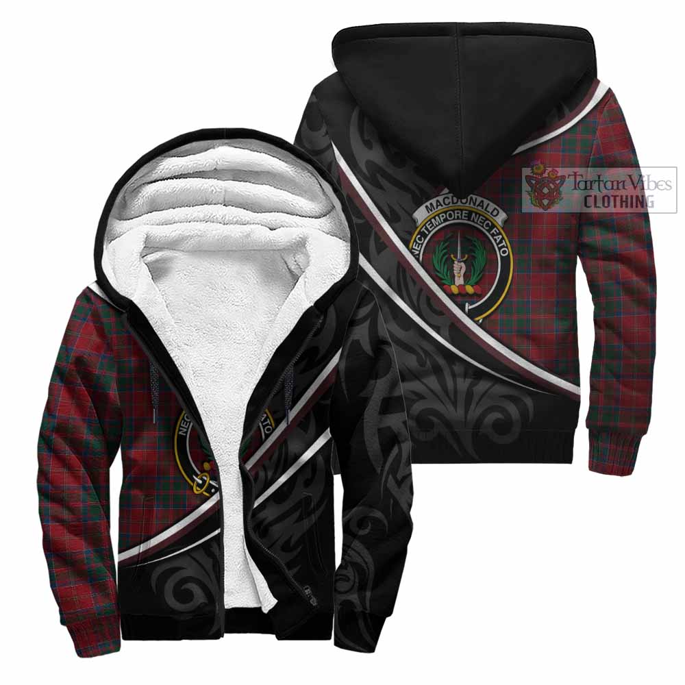 MacDonald (McDonald) of Glencoe Tartan Family Crest Sherpa Hoodie Celtic Scottish Thistle Floral - Tartan Vibes Clothing
