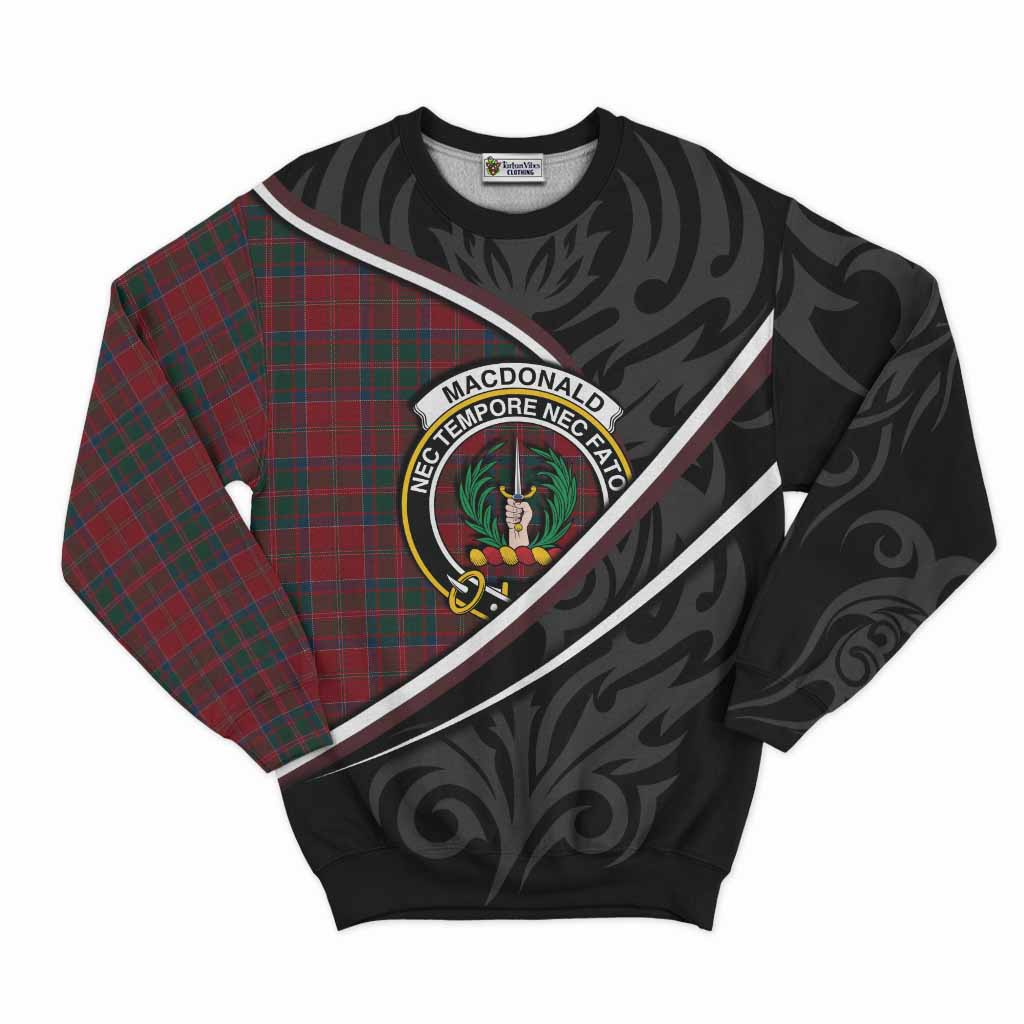 MacDonald (McDonald) of Glencoe Tartan Family Crest Sweatshirt Celtic Scottish Thistle Floral - Tartan Vibes Clothing