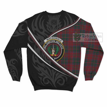 MacDonald (McDonald) of Glencoe Tartan Family Crest Sweatshirt Celtic Scottish Thistle Floral