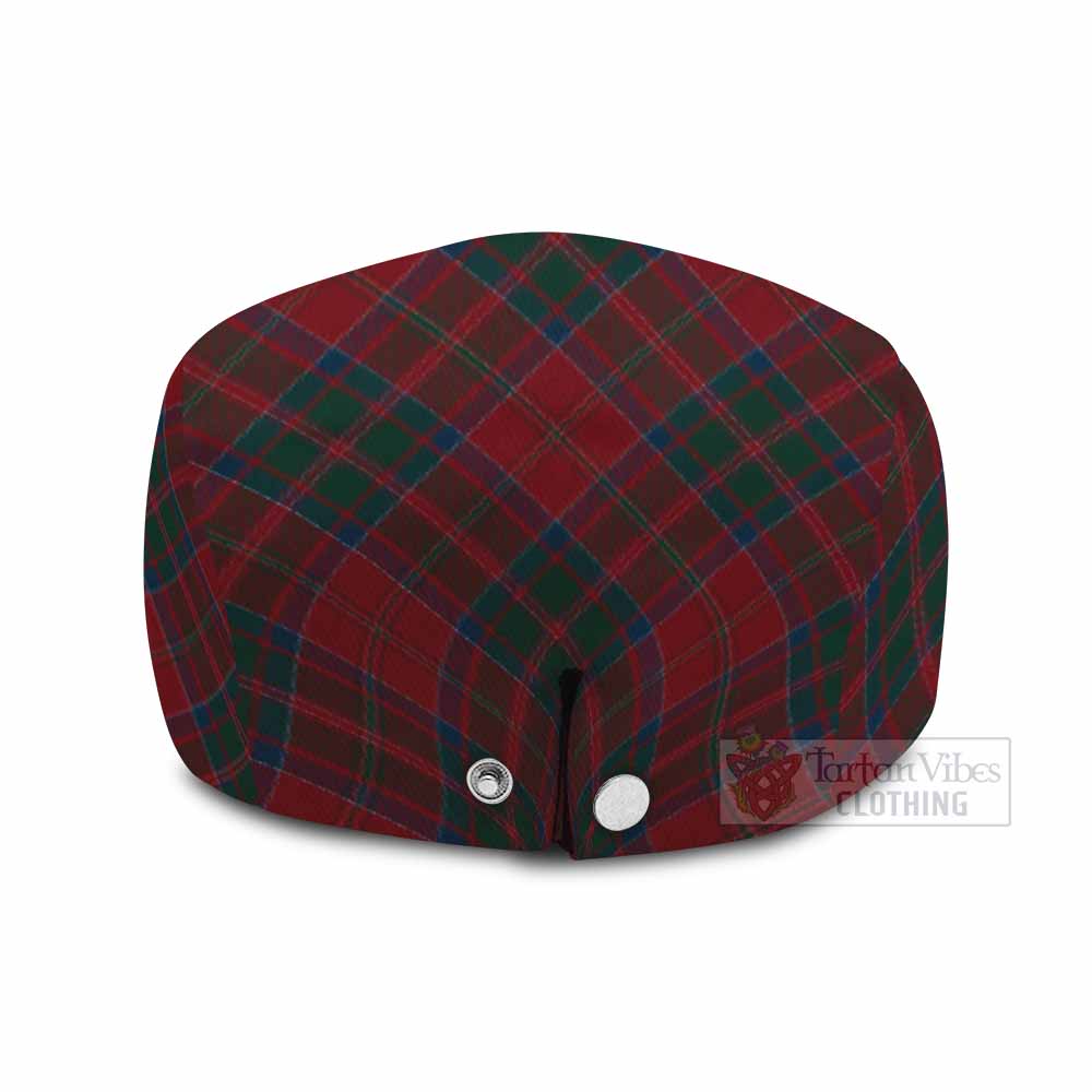 MacDonald (McDonald) of Glencoe Tartan Flat Cap, Jeff Cap Cross Style with Family Crest - Tartan Vibes Clothing