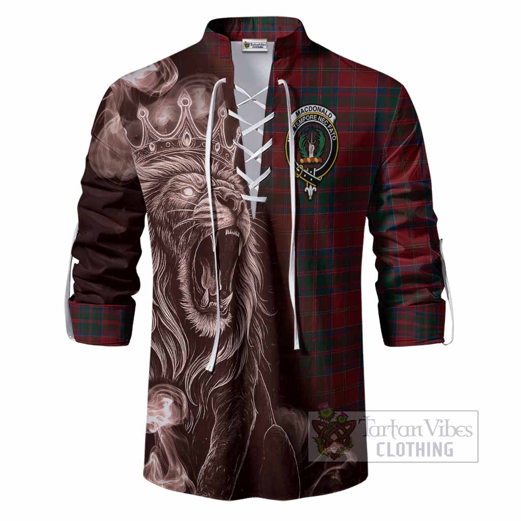 MacDonald (McDonald) of Glencoe Tartan Ghillie Shirt Roaring Lion Heritage