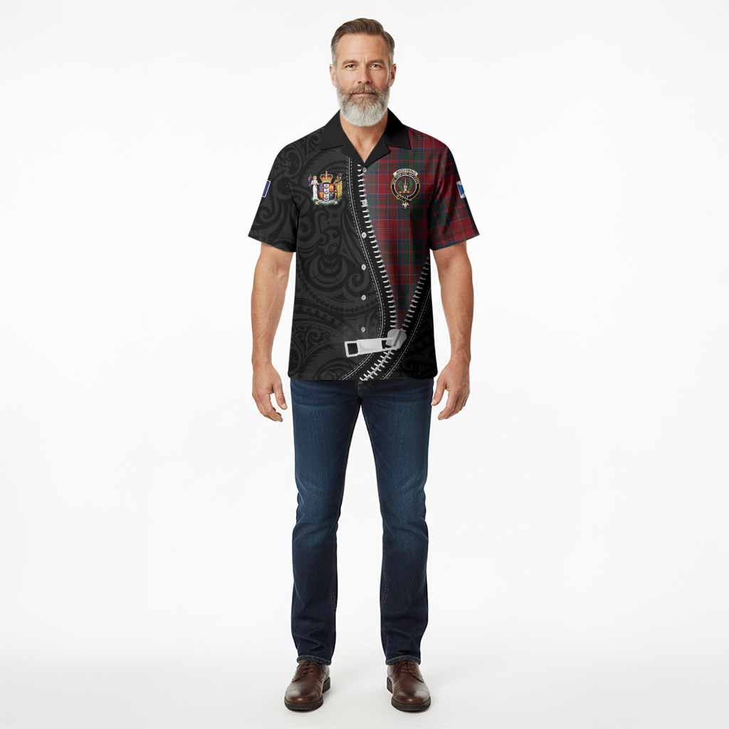 MacDonald (McDonald) of Glencoe Tartan Hawaiian Shirt New Zealand Pattern Unique Zipper Stylized