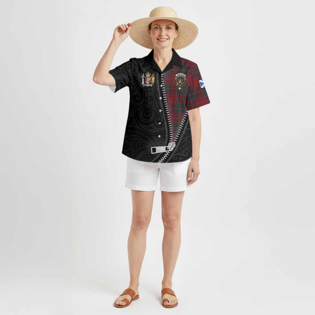 MacDonald (McDonald) of Glencoe Tartan Hawaiian Shirt New Zealand Pattern Unique Zipper Stylized