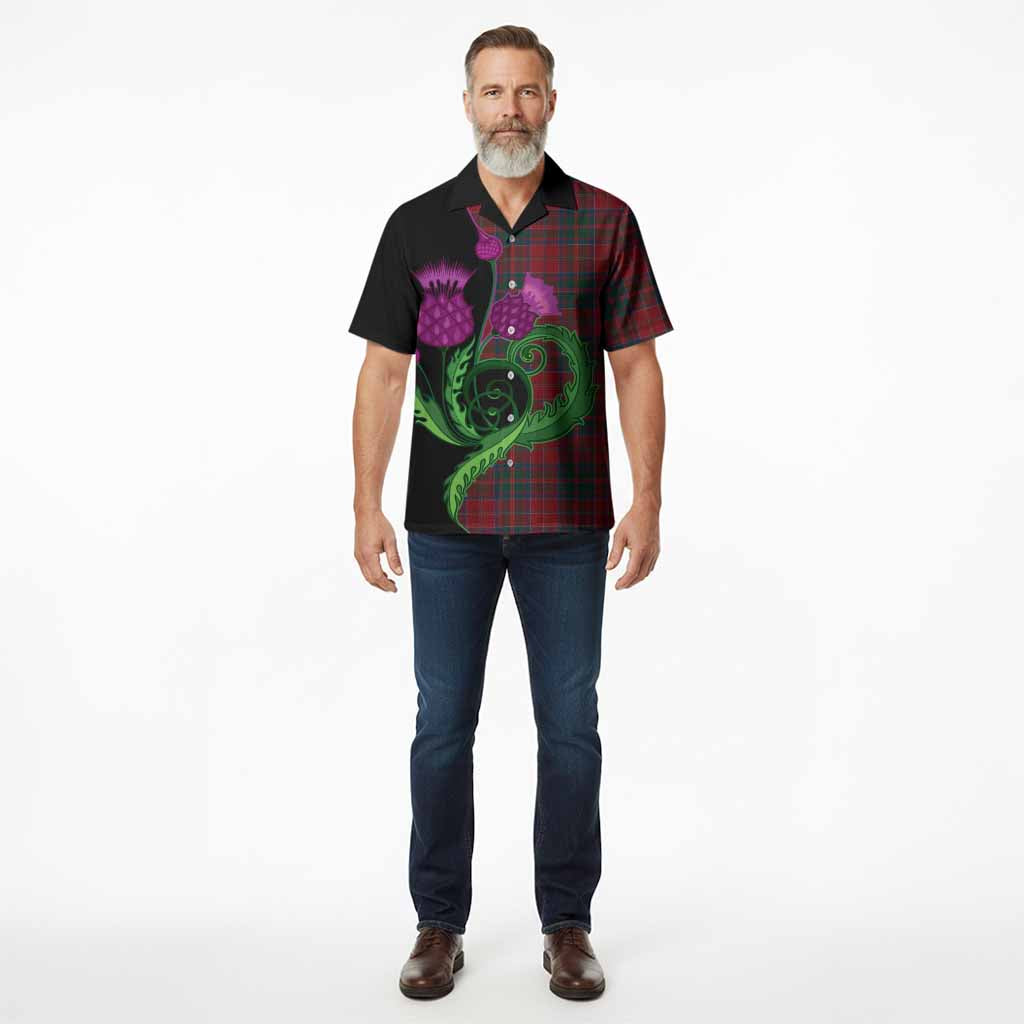 MacDonald (McDonald) of Glencoe Tartan Hawaiian Shirt Traditional Scottish Thistle