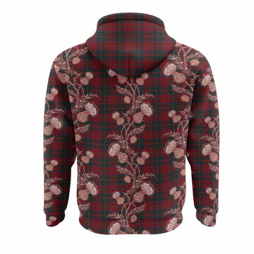 MacDonald (McDonald) of Glencoe Tartan Hoodie Seamless Scottish Thistle Flowers