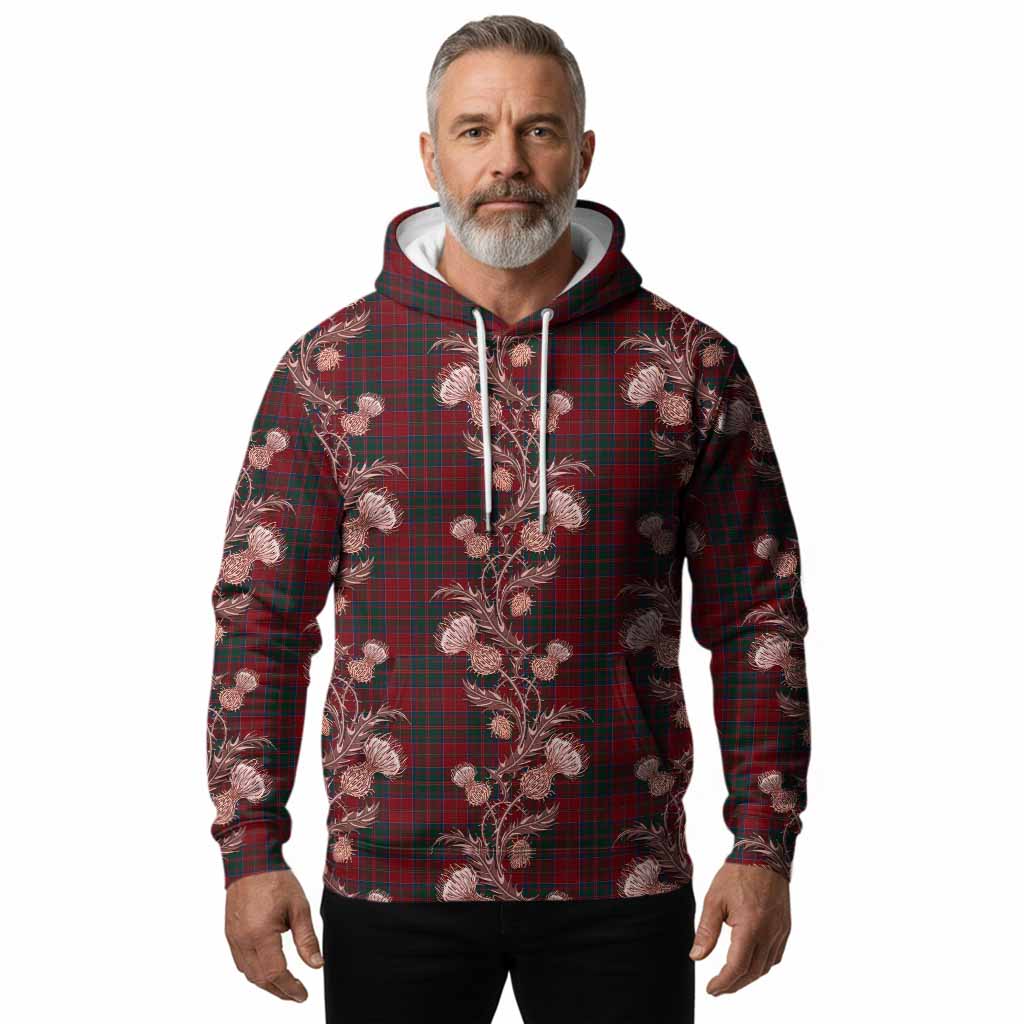 MacDonald (McDonald) of Glencoe Tartan Hoodie Seamless Scottish Thistle Flowers