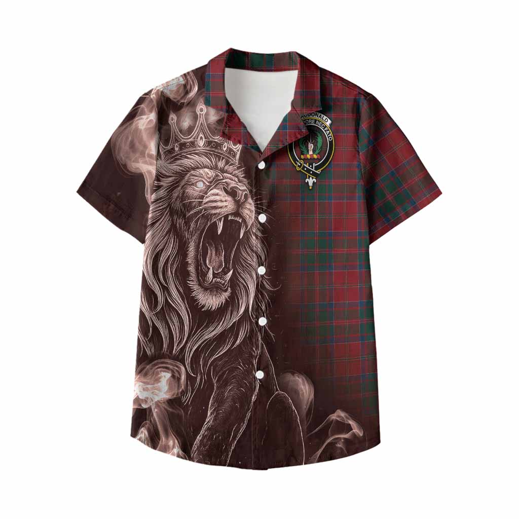 MacDonald (McDonald) of Glencoe Tartan Kid Hawaiian Shirt Roaring Lion Heritage