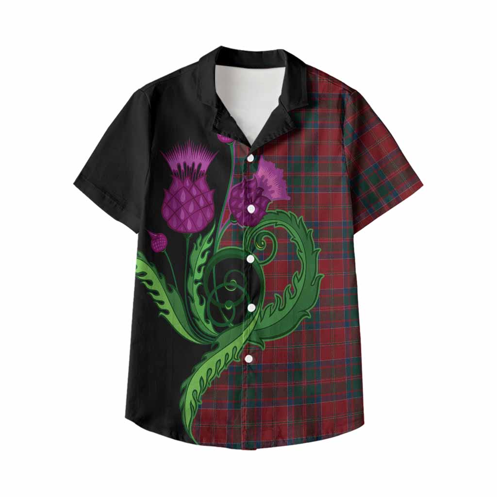 MacDonald (McDonald) of Glencoe Tartan Kid Hawaiian Shirt Traditional Scottish Thistle