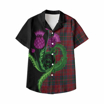 MacDonald (McDonald) of Glencoe Tartan Kid Hawaiian Shirt Traditional Scottish Thistle