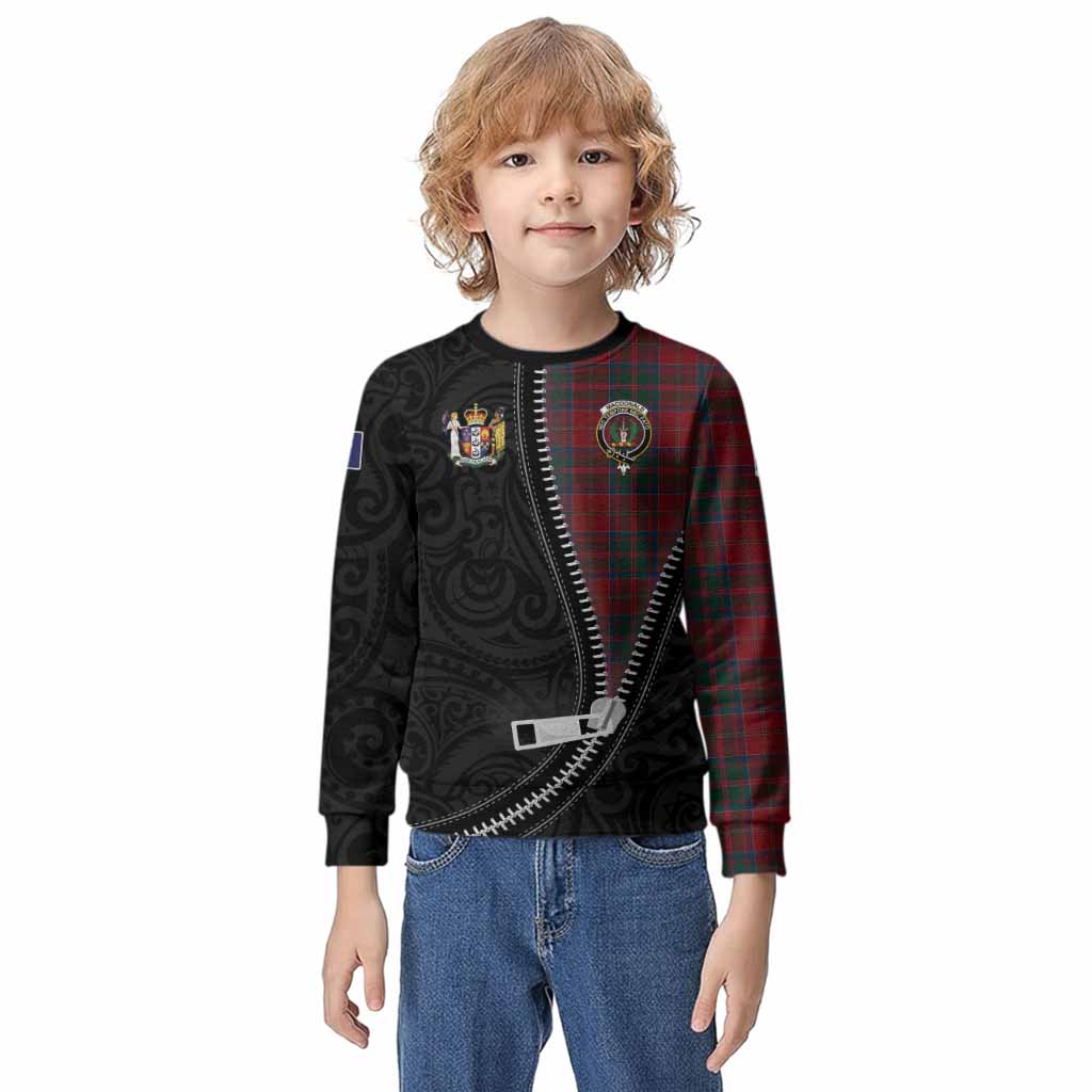 MacDonald (McDonald) of Glencoe Tartan Kid Knitted Sweatshirt New Zealand Pattern Unique Zipper Stylized