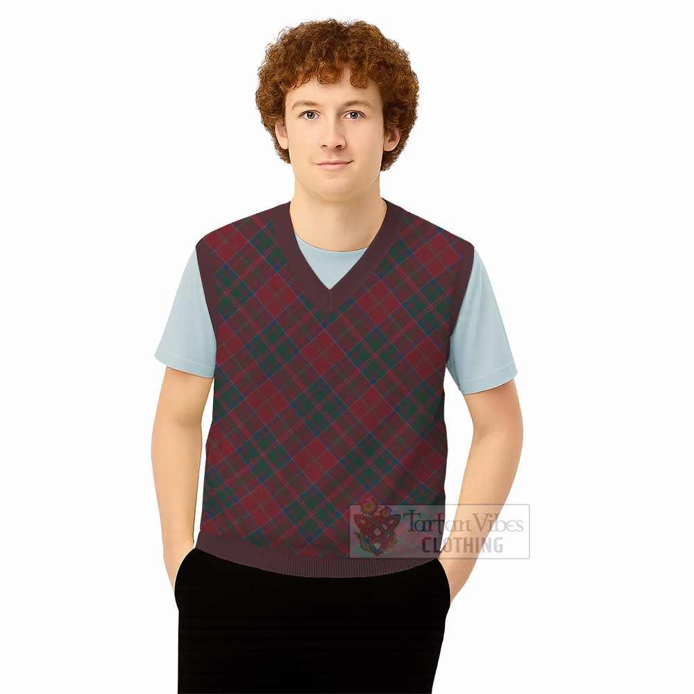 MacDonald (McDonald) of Glencoe Tartan  Knitted V-Neck Vest Cross Style