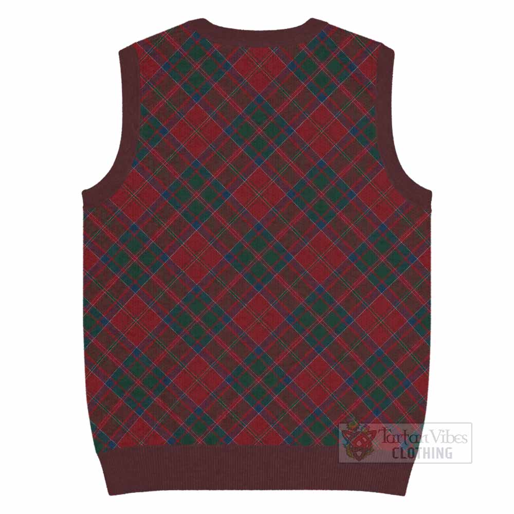 MacDonald (McDonald) of Glencoe Tartan  Knitted V-Neck Vest Cross Style