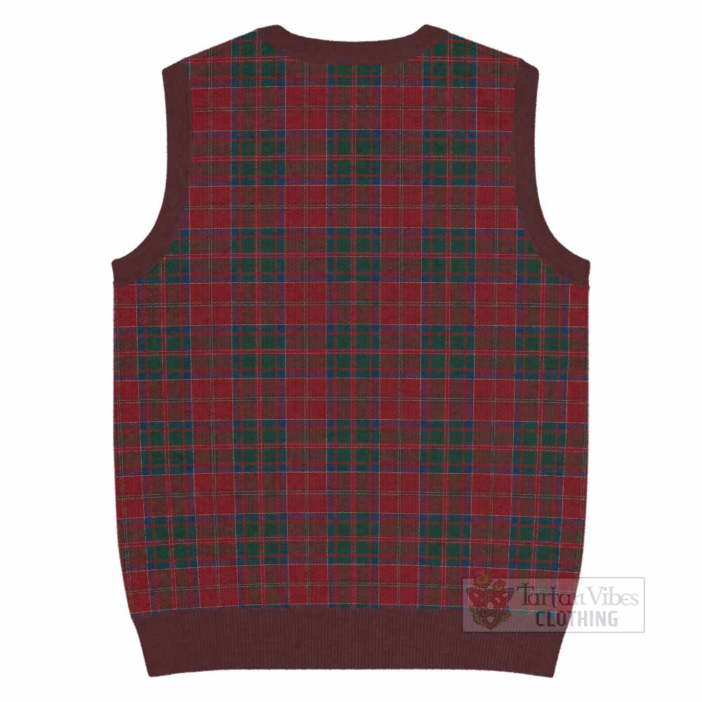 MacDonald (McDonald) of Glencoe Tartan Knitted V-Neck Vest with Family Crest - Tartan Vibes Clothing