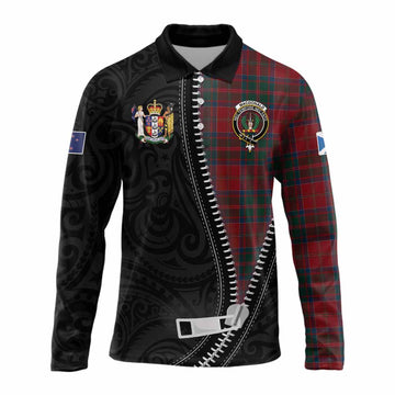 MacDonald (McDonald) of Glencoe Tartan Long Sleeve Polo Shirt New Zealand Pattern Unique Zipper Stylized