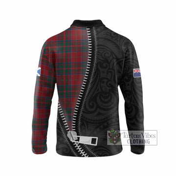 MacDonald (McDonald) of Glencoe Tartan Long Sleeve Polo Shirt New Zealand Pattern Unique Zipper Stylized