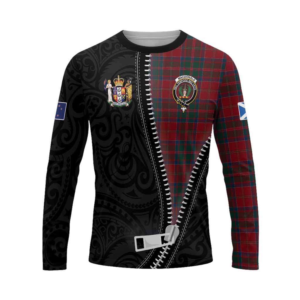 MacDonald (McDonald) of Glencoe Tartan Long Sleeve T-Shirt New Zealand Pattern Unique Zipper Stylized