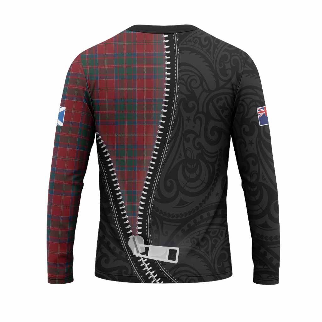 MacDonald (McDonald) of Glencoe Tartan Long Sleeve T-Shirt New Zealand Pattern Unique Zipper Stylized