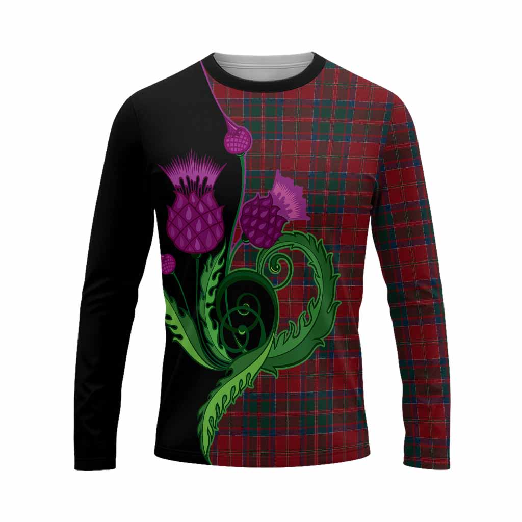 MacDonald (McDonald) of Glencoe Tartan Long Sleeve T-Shirt Traditional Scottish Thistle
