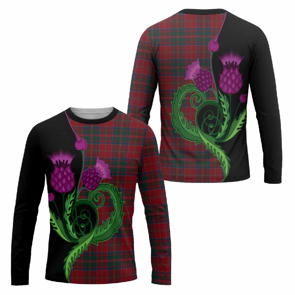 MacDonald (McDonald) of Glencoe Tartan Long Sleeve T-Shirt Traditional Scottish Thistle