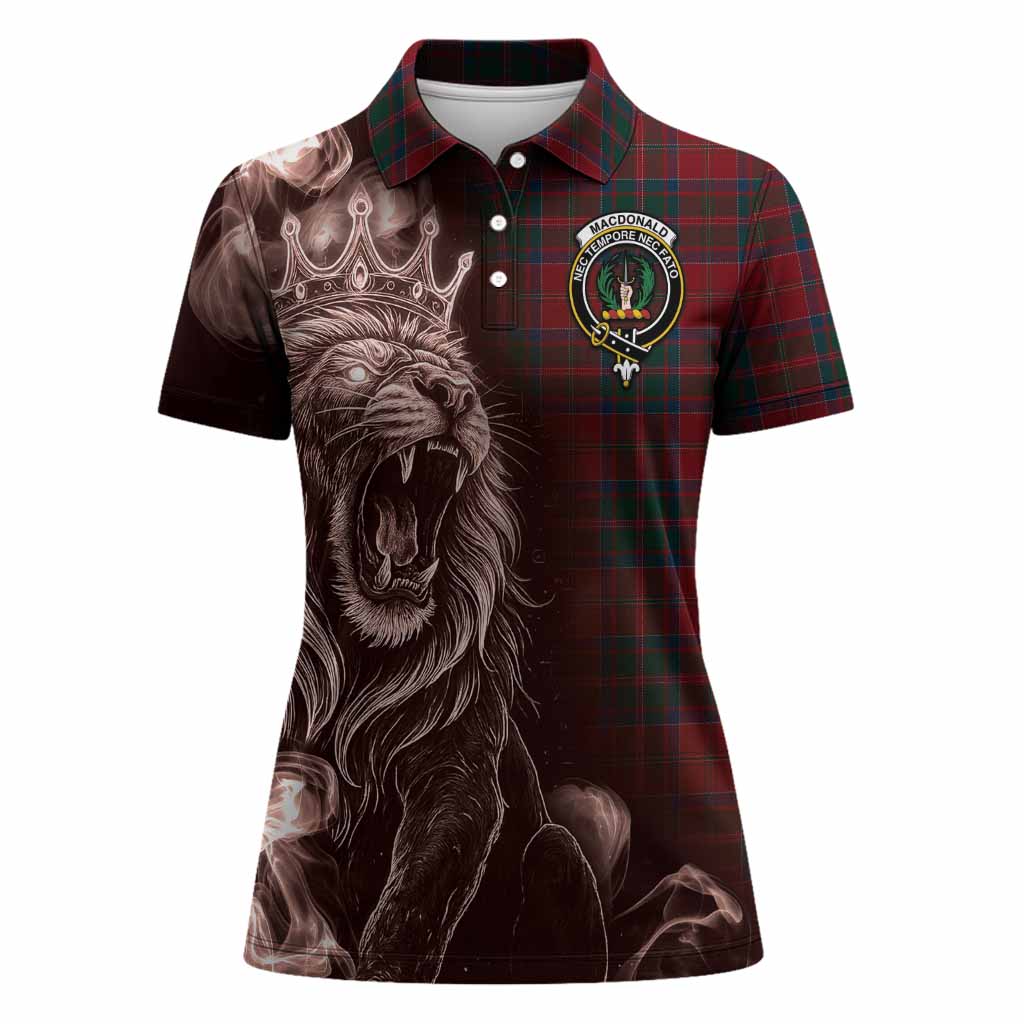 MacDonald (McDonald) of Glencoe Tartan Women Polo Shirt Roaring Lion Heritage