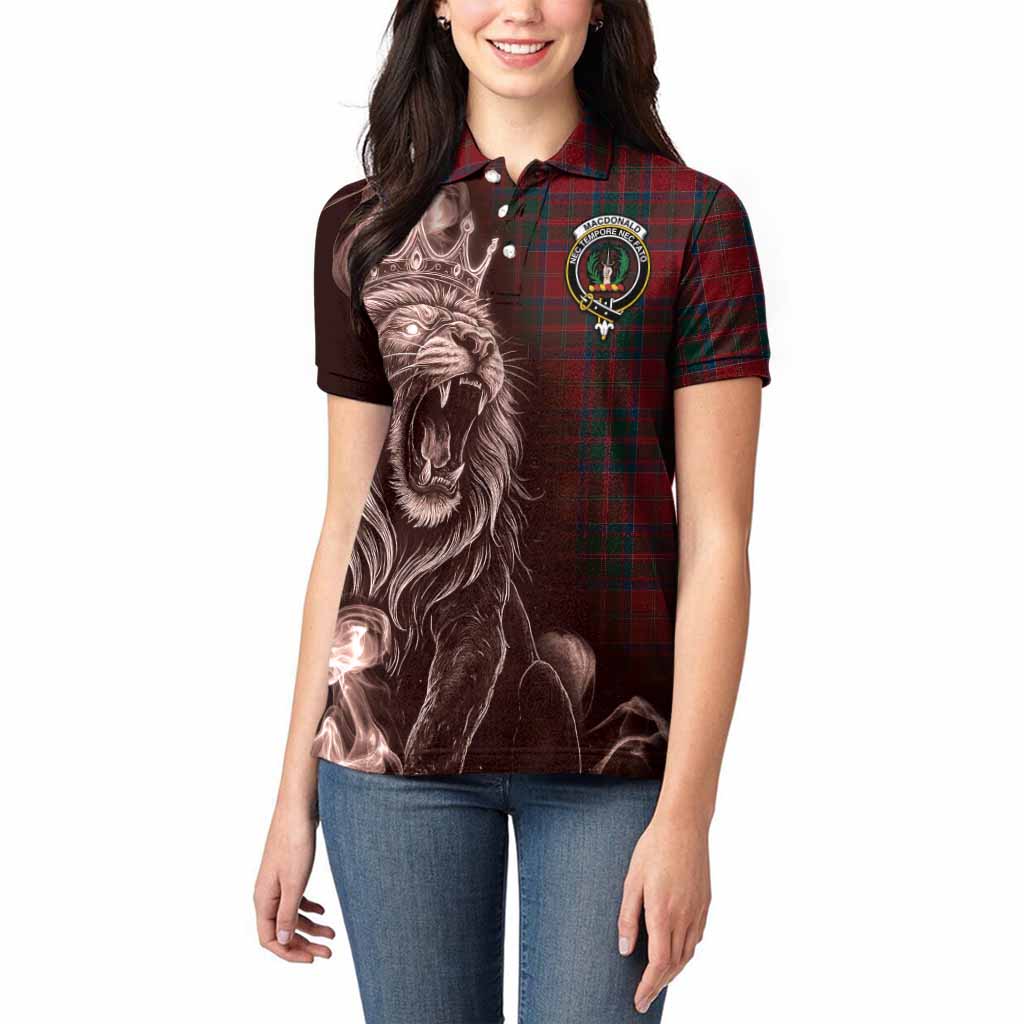 MacDonald (McDonald) of Glencoe Tartan Women Polo Shirt Roaring Lion Heritage