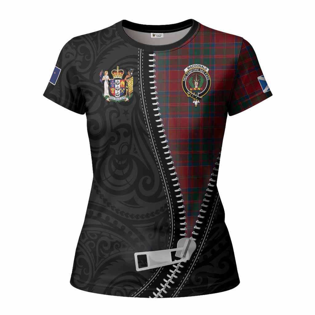 MacDonald (McDonald) of Glencoe Tartan Women T shirt New Zealand Pattern Unique Zipper Stylized