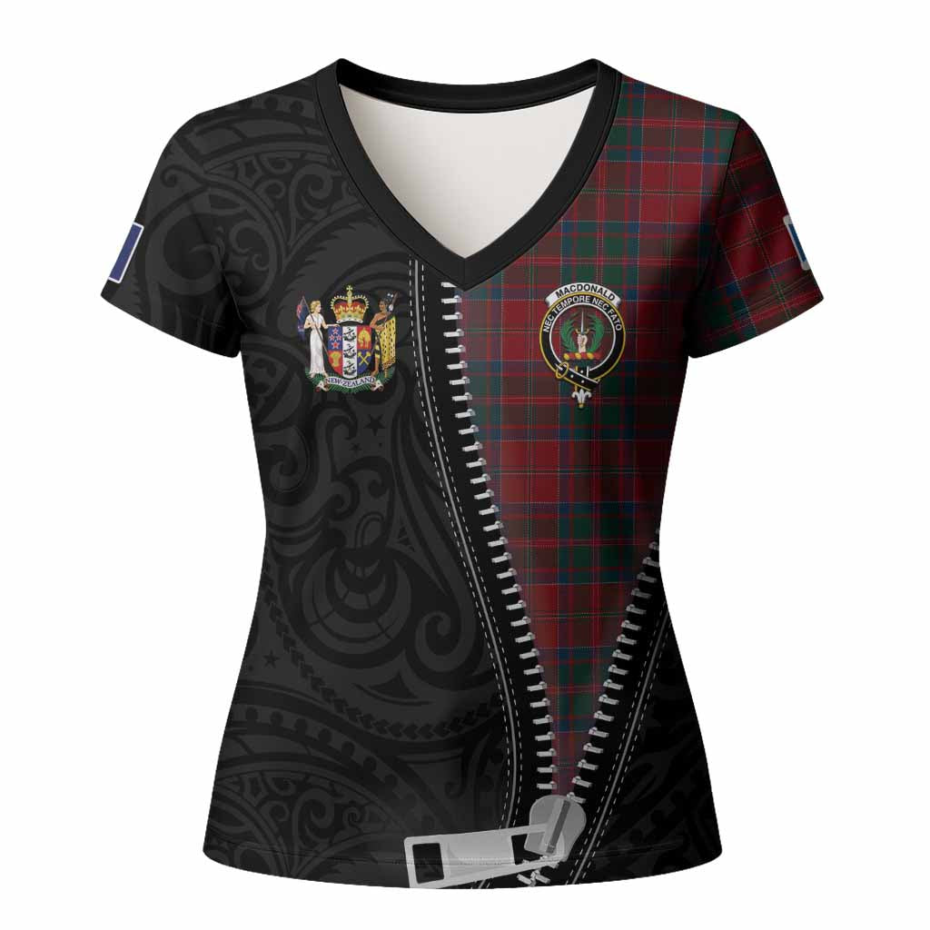 MacDonald (McDonald) of Glencoe Tartan Women T shirt New Zealand Pattern Unique Zipper Stylized