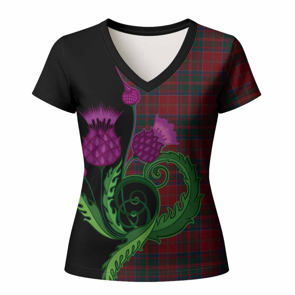 MacDonald (McDonald) of Glencoe Tartan Women T shirt Traditional Scottish Thistle