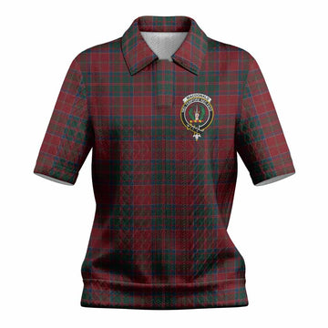 MacDonald (McDonald) of Glencoe Tartan Women’s Polo Sweater Top with Family Crest