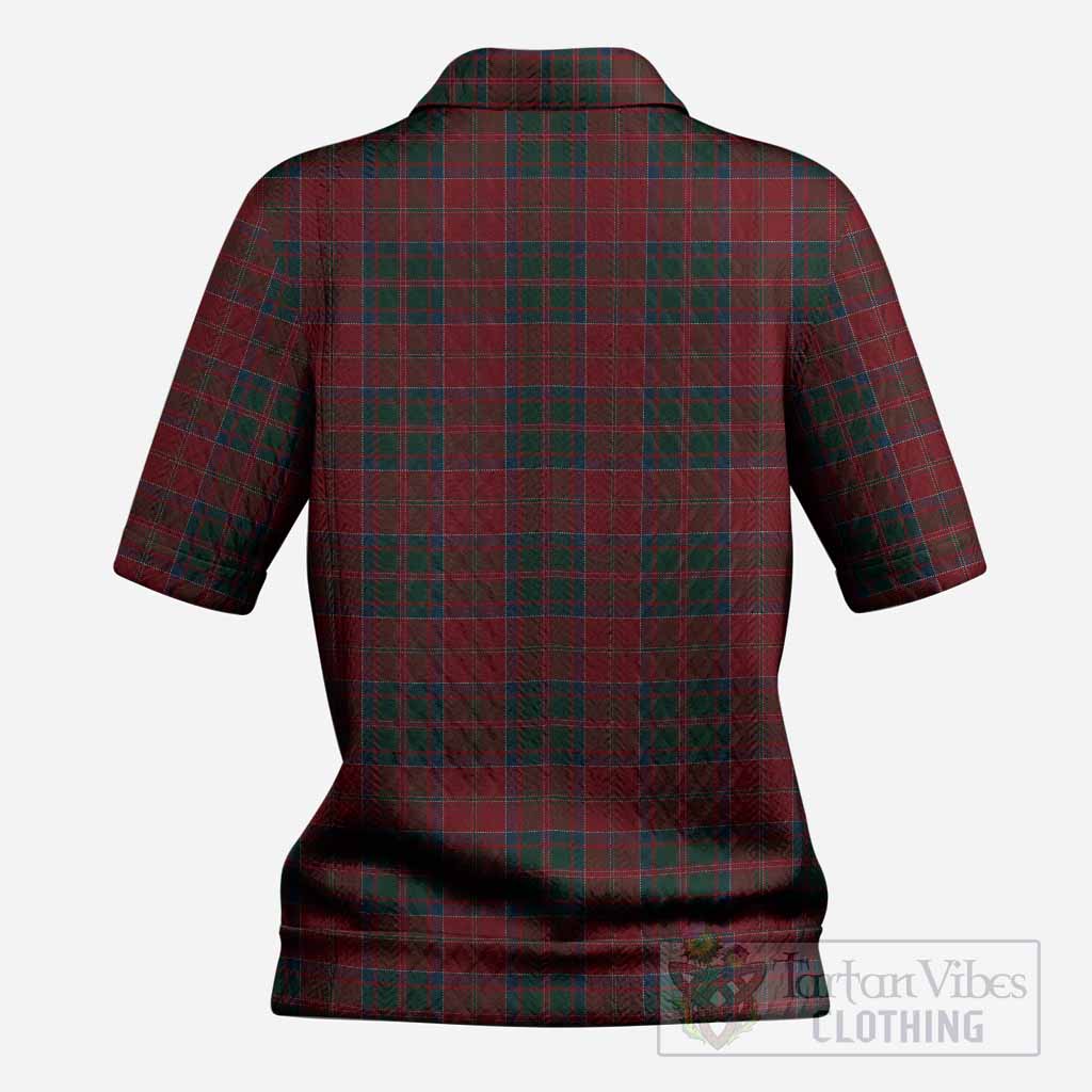 MacDonald (McDonald) of Glencoe Tartan Women’s Polo Sweater Top with Family Crest