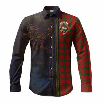 Tartan Vibes Clothing MacDonald (McDonald) of Sleat Tartan Family Crest Long Sleeve Button Shirt Alba Gu Brath Be Brave Lion Ancient Style