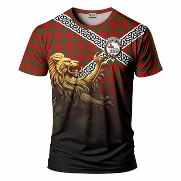 MacDonald (McDonald) of Sleat Crest Tartan T-Shirt with Golden Lion Emblem Celtic Style Kid's Shirt - Tartan Vibes Clothing