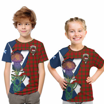 Tartan Vibes Clothing MacDonald (McDonald) of Sleat Tartan Family Crest Kid T-Shirt Scottish Thistle Celtic Inspired