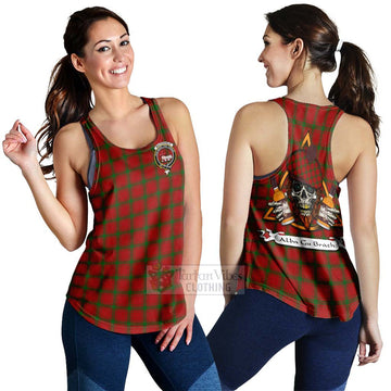 MacDonald (McDonald) of Sleat Tartan Women's Racerback Tanks with Family Crest and Bearded Skull Holding Bottles of Whiskey 4XL - Tartan Vibes Clothing