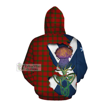 Tartan Vibes Clothing MacDonald (McDonald) of Sleat Tartan Family Crest Cotton Hoodie Scottish Thistle Celtic Inspired