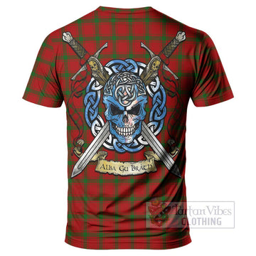 MacDonald (McDonald) of Sleat Tartan T-Shirt with Family Crest Celtic Skull Style - Tartan Vibes Clothing