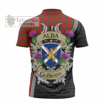 MacDonald (McDonald) of Sleat Tartan Family Crest Zipper Polo Shirt Lion Rampant Royal Thistle Shield Celtic Inspired - Tartan Vibes Clothing