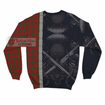 MacDonald (McDonald) of Sleat Tartan Sweatshirt with Family Crest Cross Sword Thistle Celtic Vibes - Tartan Vibes Clothing