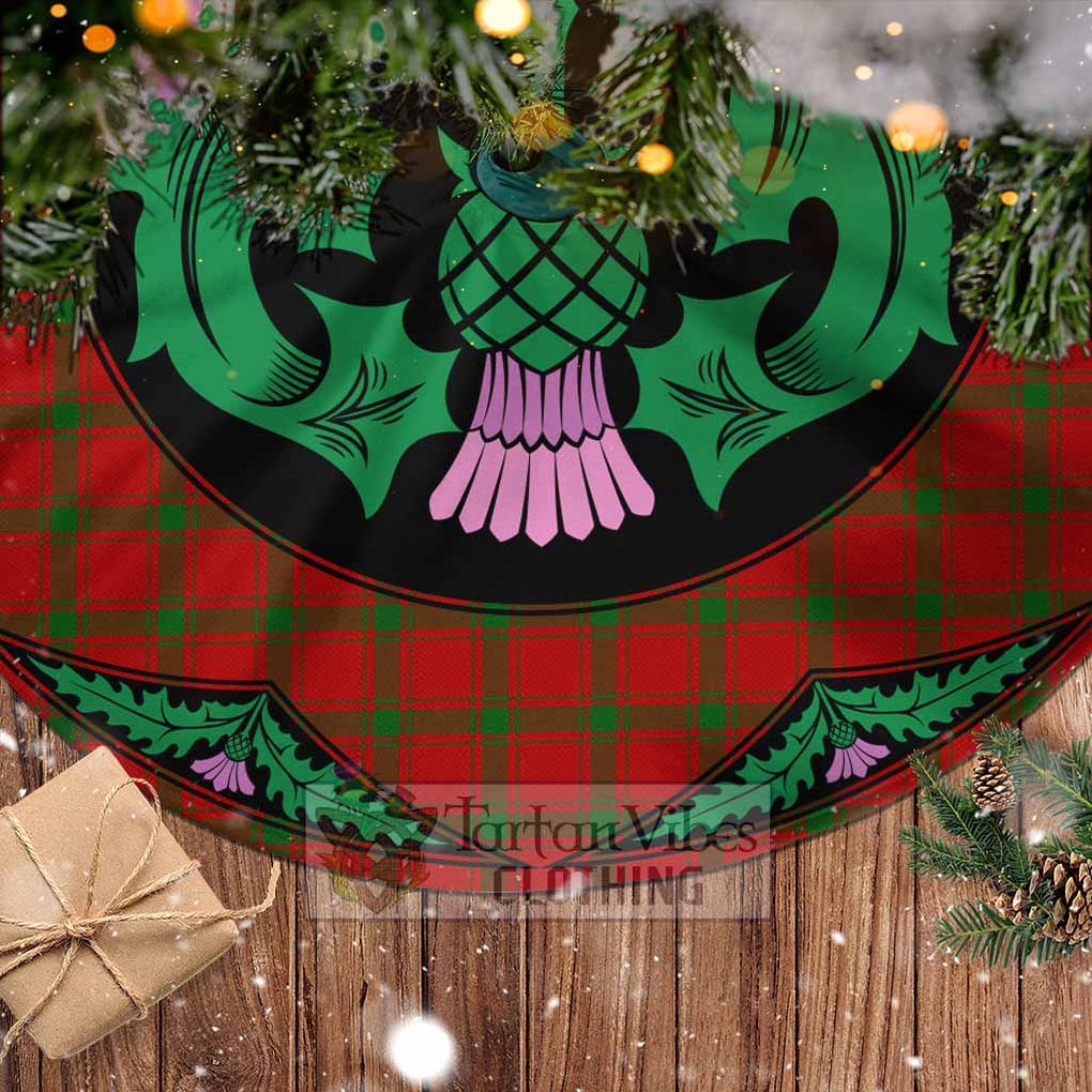 MacDonald (McDonald) of Sleat Tartan Christmas Tree Skirt Scottish Thistle Style - Tartan Vibes Clothing