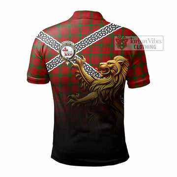 MacDonald (McDonald) of Sleat Crest Tartan Polo Shirt with Golden Lion Emblem Celtic Style - Tartan Vibes Clothing