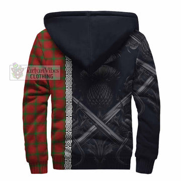 MacDonald (McDonald) of Sleat Tartan Sherpa Hoodie with Family Crest Cross Sword Thistle Celtic Vibes - Tartan Vibes Clothing