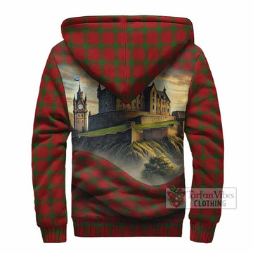 MacDonald (McDonald) of Sleat Tartan Family Crest Sherpa Hoodie with Scottish Ancient Castle Style - Tartan Vibes Clothing
