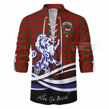 MacDonald (McDonald) of Sleat Tartan Ghillie Kilt Shirt with Alba Gu Brath Regal Lion Emblem - Tartan Vibes Clothing