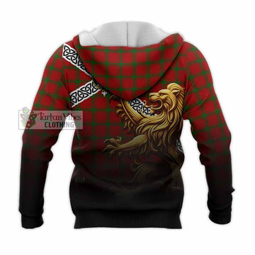 MacDonald (McDonald) of Sleat Crest Tartan Knitted Hoodie with Golden Lion Emblem Celtic Style - Tartan Vibes Clothing
