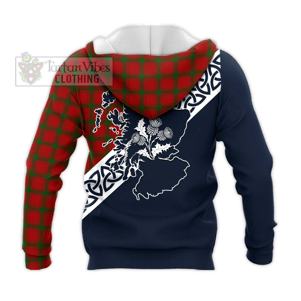 MacDonald (McDonald) of Sleat Tartan Knitted Hoodie Featuring Thistle and Scotland Map - Tartan Vibes Clothing